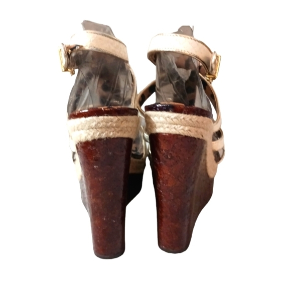 Jessica Simpson Ginny Wedge Gladiator Style, Snakeskin Espadrille Sandals 6.5 - Picture 8 of 13